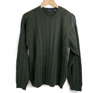 IZOD Olive Green Crewneck Sweater L